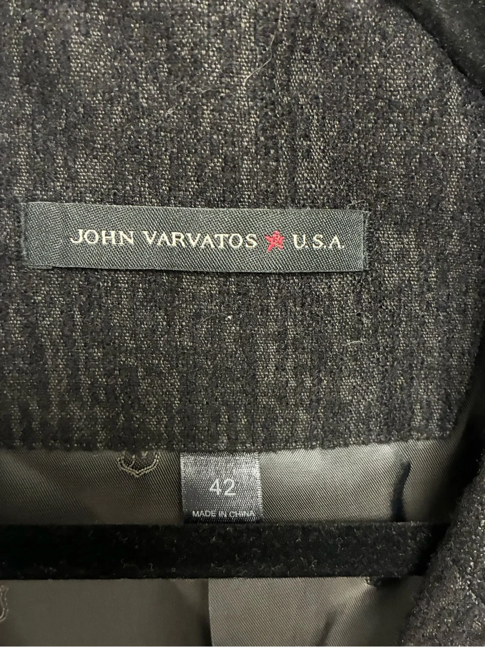 $1298 New John Varvatos Textured Asymmetric Zip Front Jacket Size EU 52 USA 42